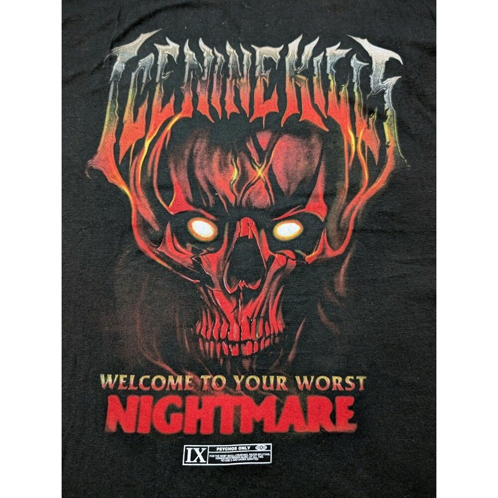 Ice Nine Kills T Shirt Tour 2022  Black Welcome To Your Worst Nightmare Size 2XL